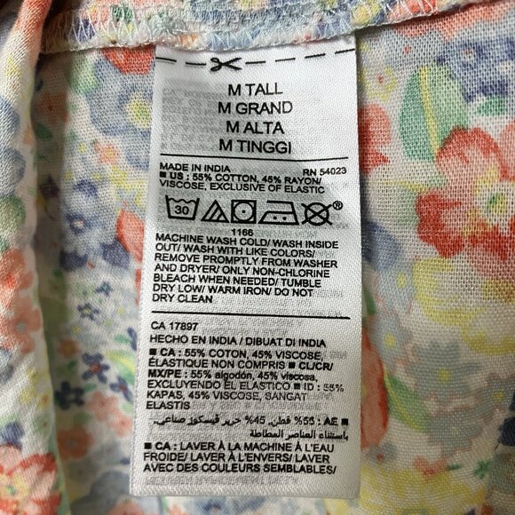 NWT Old Navy Ruffled Smocked Bodice Floral Maxi Dress Womens M Tall Tiered Boho - Picture 6 of 11